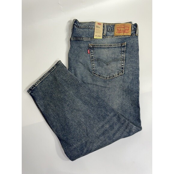 BIG & TALL LEVI'S 502 TAPER BLUE STRETCH DENIMMENS SIZE 50X30 ZIP FLYNEW NWT